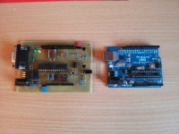 Arduino Single-Sided Serial Board (version 3) - hotové arduino porovnané s koupenou USB deskou